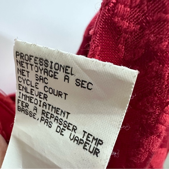 Gunne Sax Jessica Mcclintock Red Fit and Flare Semi Formal Party Dress Juniors 7 - Picture 8 of 12